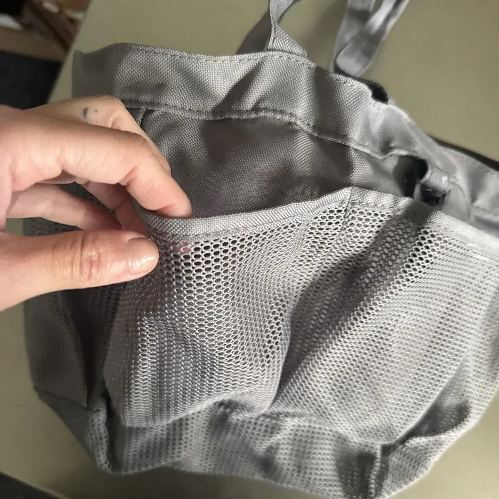 Bathroom Caddy Shower Tote Bag, Small, Gray, Mesh